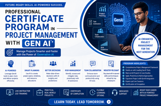 Professional Certificate Program in Project Management With GenAI